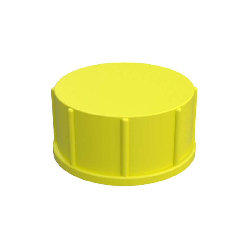 Threaded Sealing Cap 1/4" X 19 BSP Yellow HDPE
